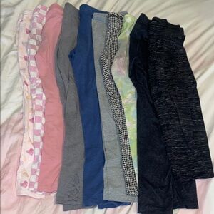 10 Girls Leggings Size Large 10/12  Used